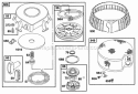 Rewind Assy Diagram and Parts List for 195432-0830-99  Briggs and Stratton Engine